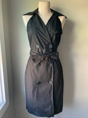 Club Monaco Double Breasted Trench Coat Style Belted Dress